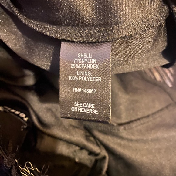 Black cute fun short mini torrid skirt lined w/striped sheer overlay Halloween?? - Picture 6 of 7